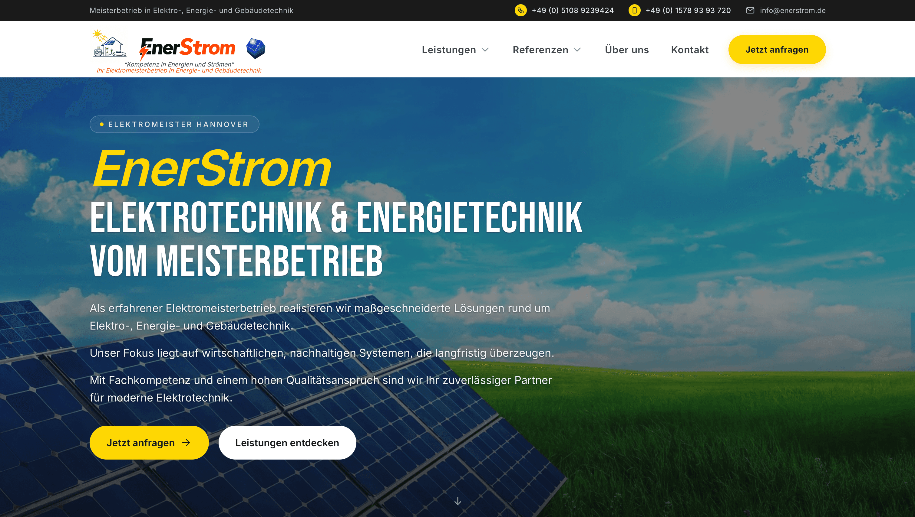 EnerStrom, Website-Vorschau